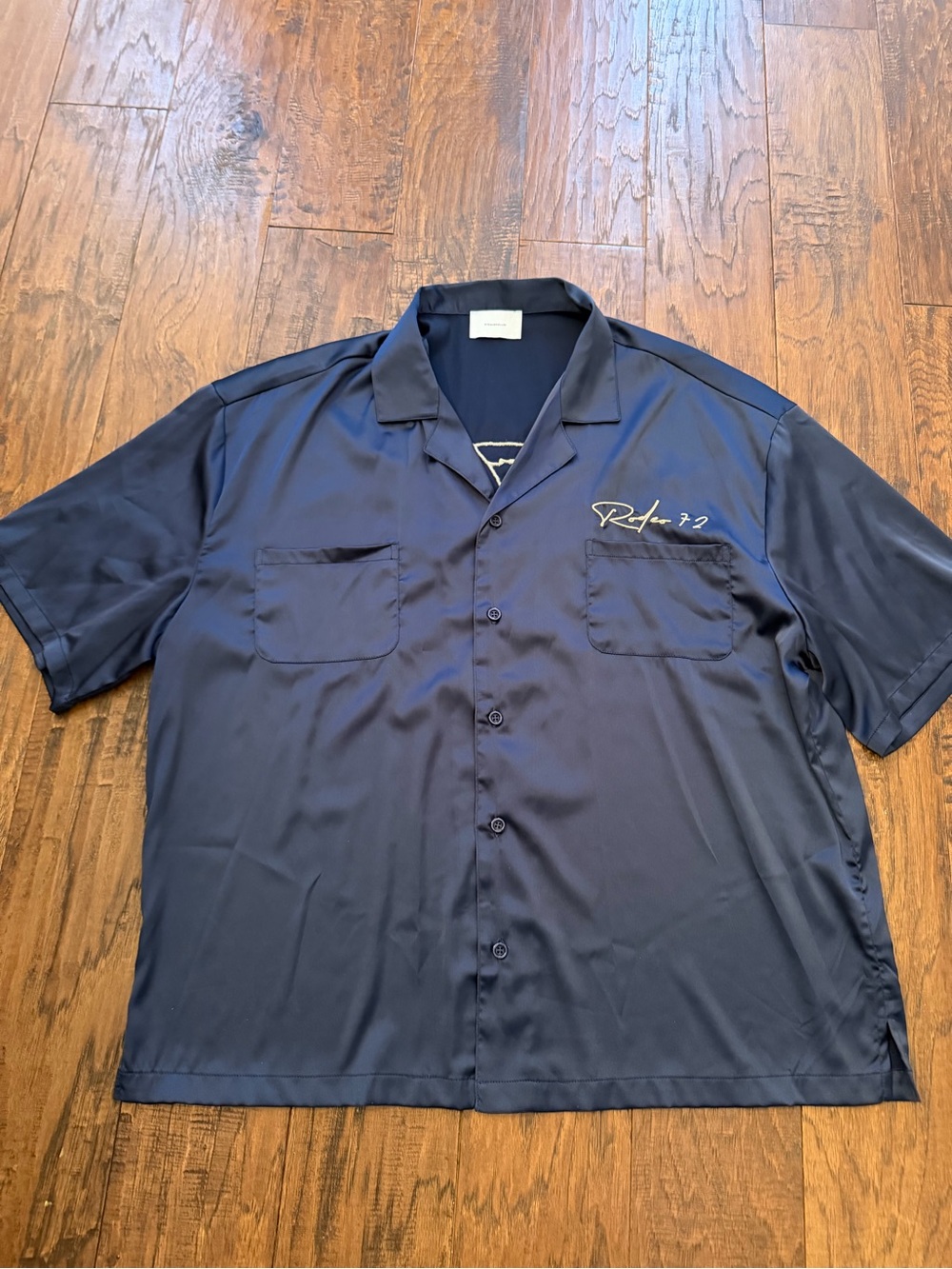 David Kollar Heartbreak Rodeo 72 button up silk style shirt collar